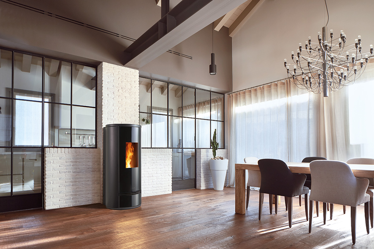 Piazzetta - P230T Pellet Heater Piazzetta-P230T-neroOpaco